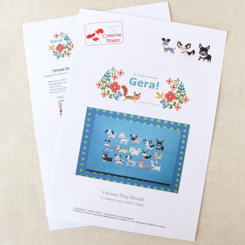 Dog Breeds Cross Stitch Pattern-Stitched Modern