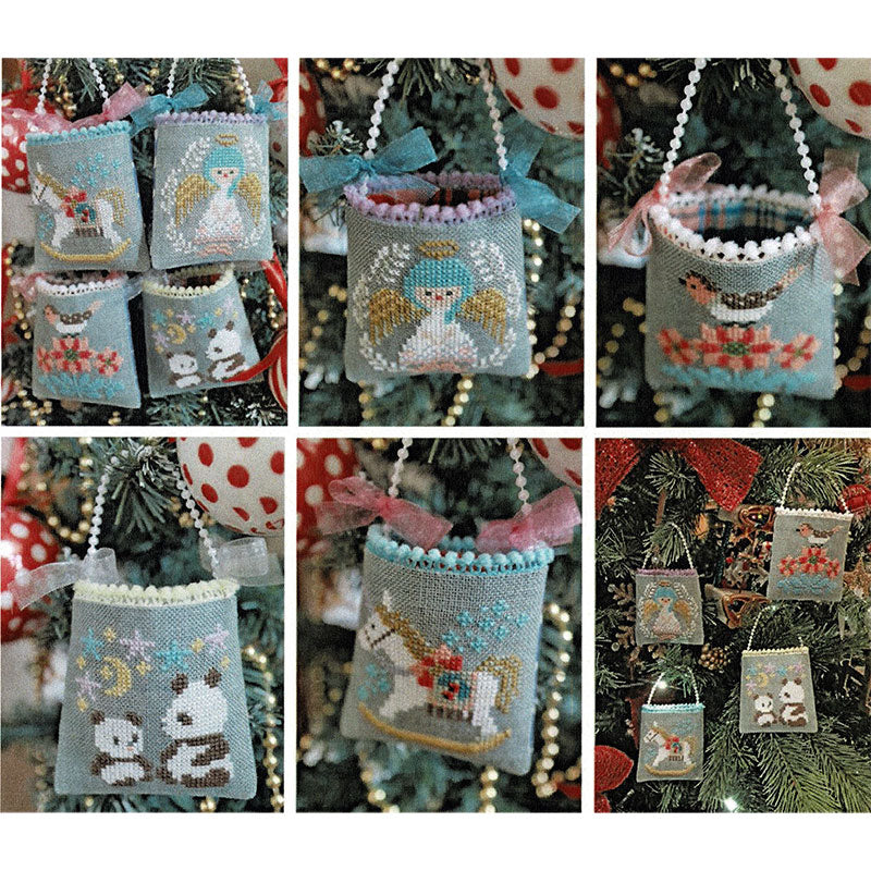 Christmas Mini Bag Ornaments Cross Stitch Pattern