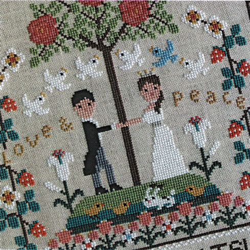 Happy Wedding Cross Stitch Pattern