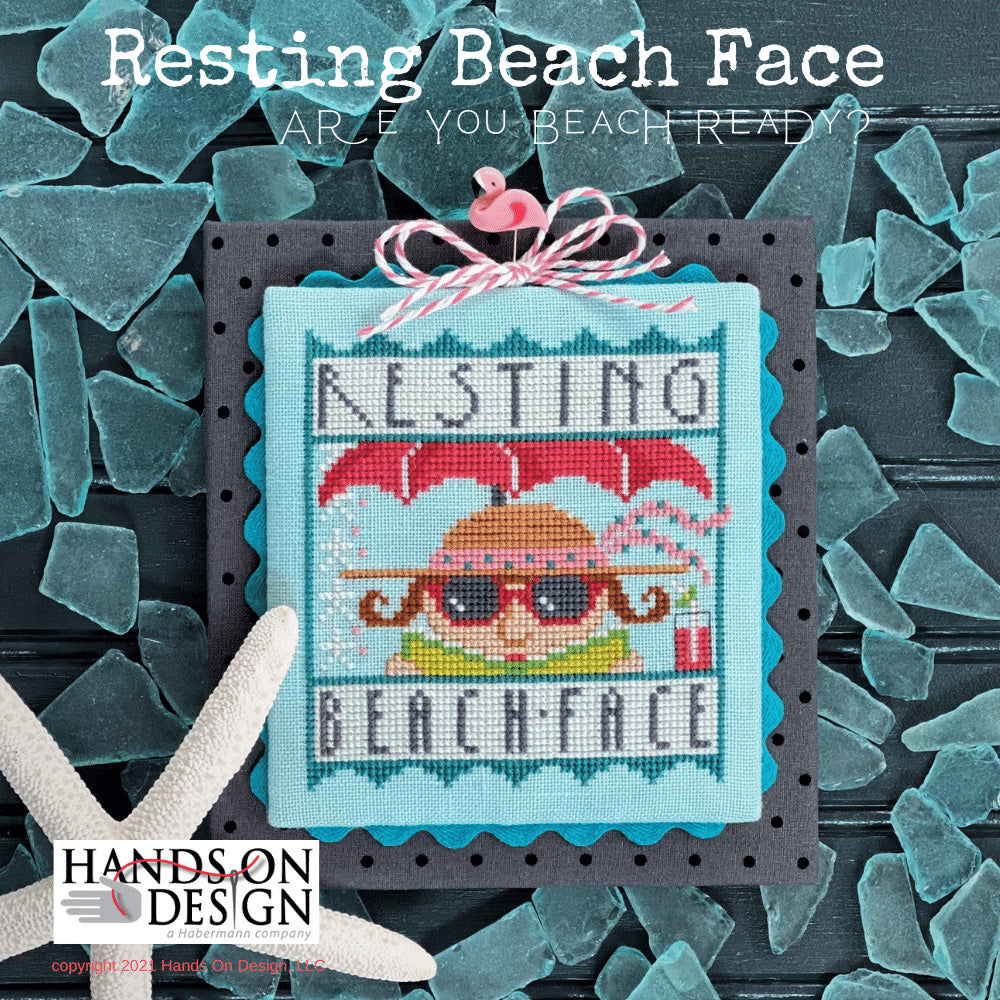 Resting Beach Face Cross Stitch Pattern