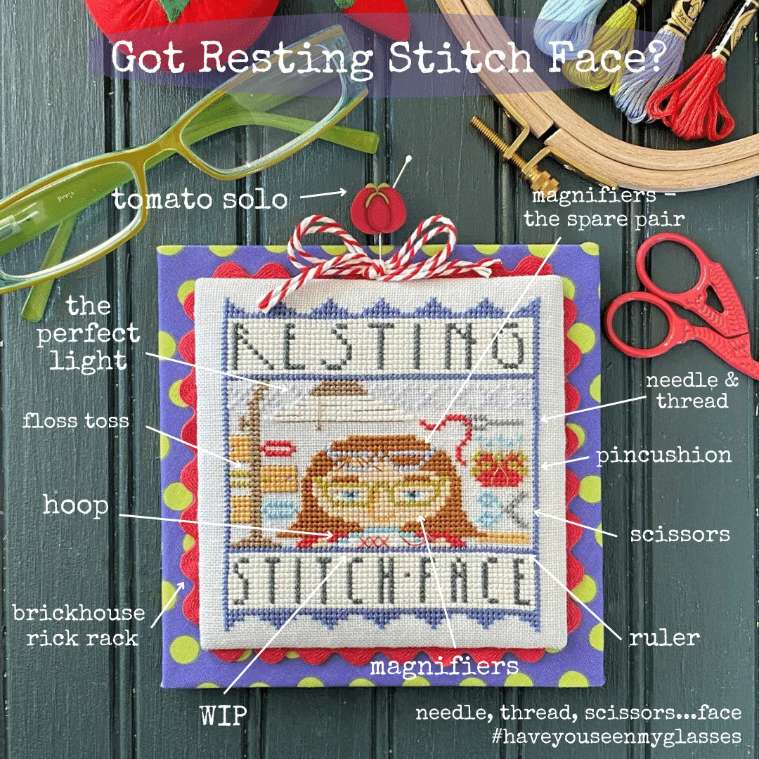 Resting Stitch Face Cross Stitch Pattern