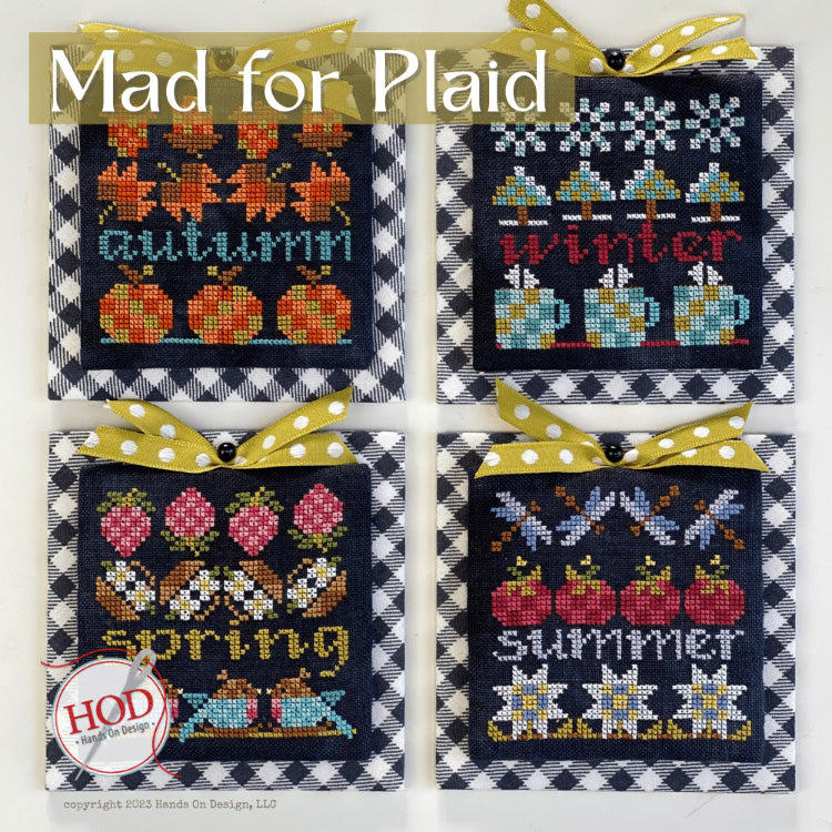 Mad Pattern Designs Mad for Plaid Cross Stitch Pattern - Stitched Modern