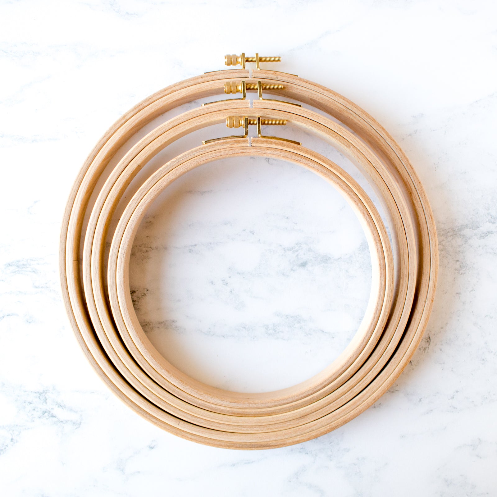 Premium Hardwood Embroidery Hoops - 5/8 Thick - Stitched Modern