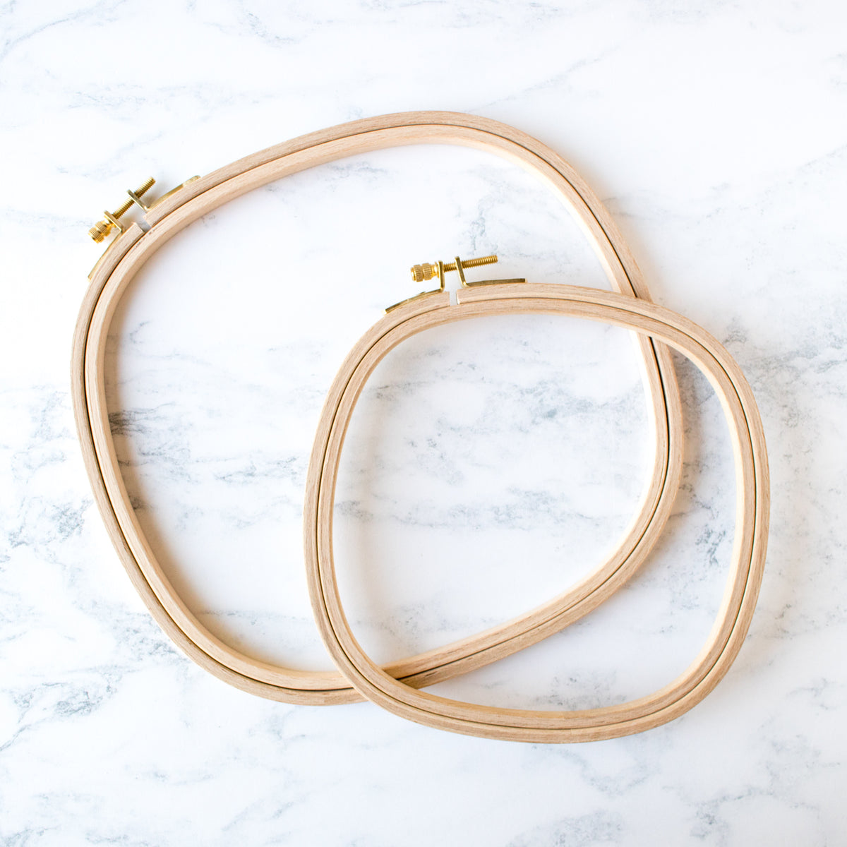 Premium Hard Wood Embroidery Hoops - Square
