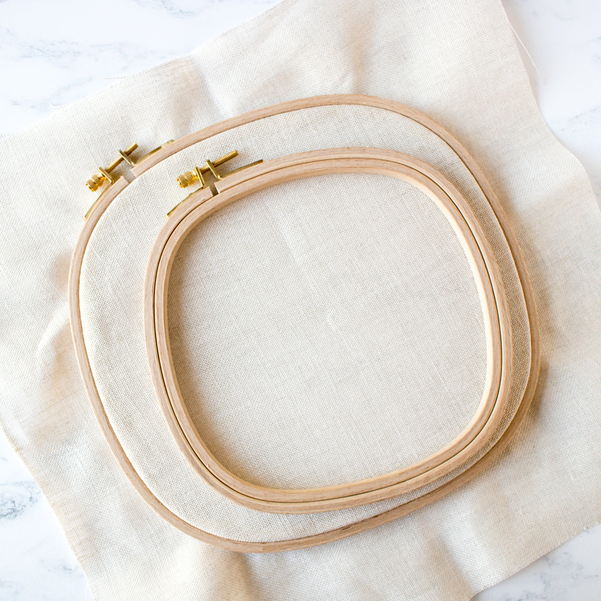 Premium Hard Wood Embroidery Hoops - Square