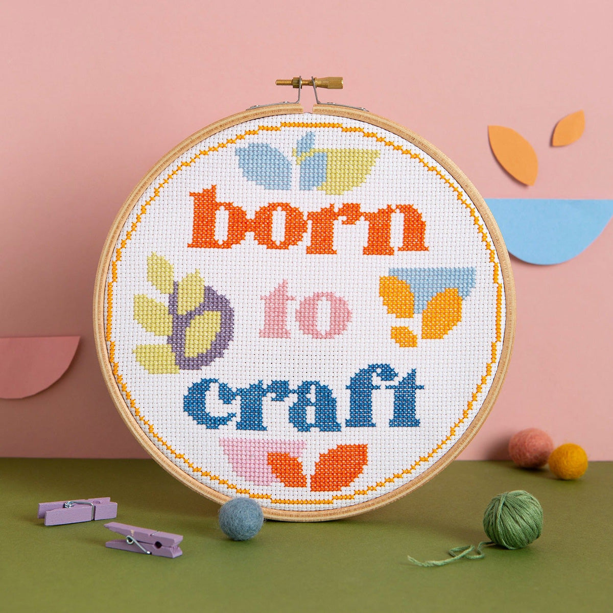 Born to Craft Cross Stitch Kit - Hawthorn Handmade - Cross Stitch Kit