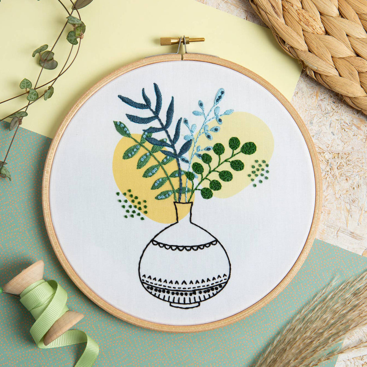 Green Fingers Hand Embroidery Kit