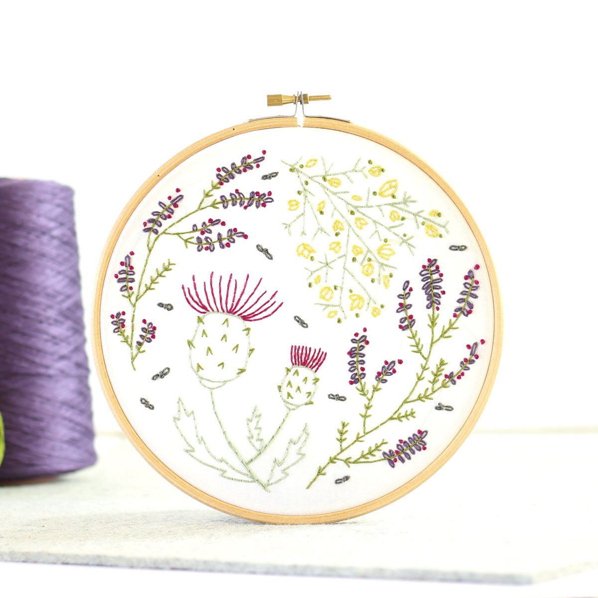Highland Heathers Hand Embroidery Kit