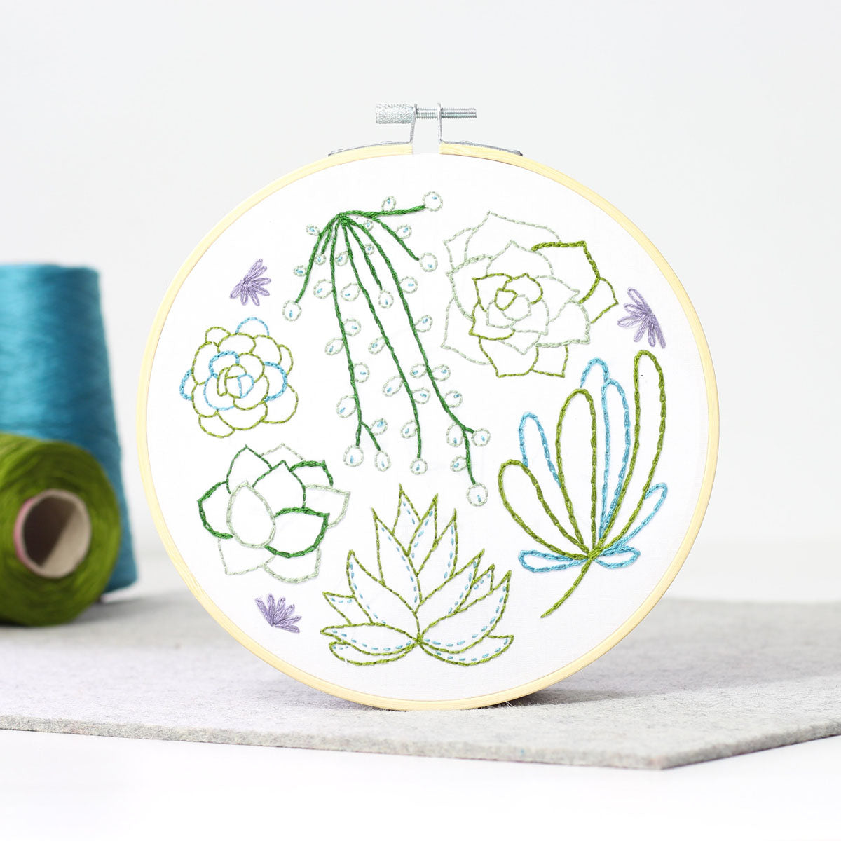 Succulents Hand Embroidery Kit