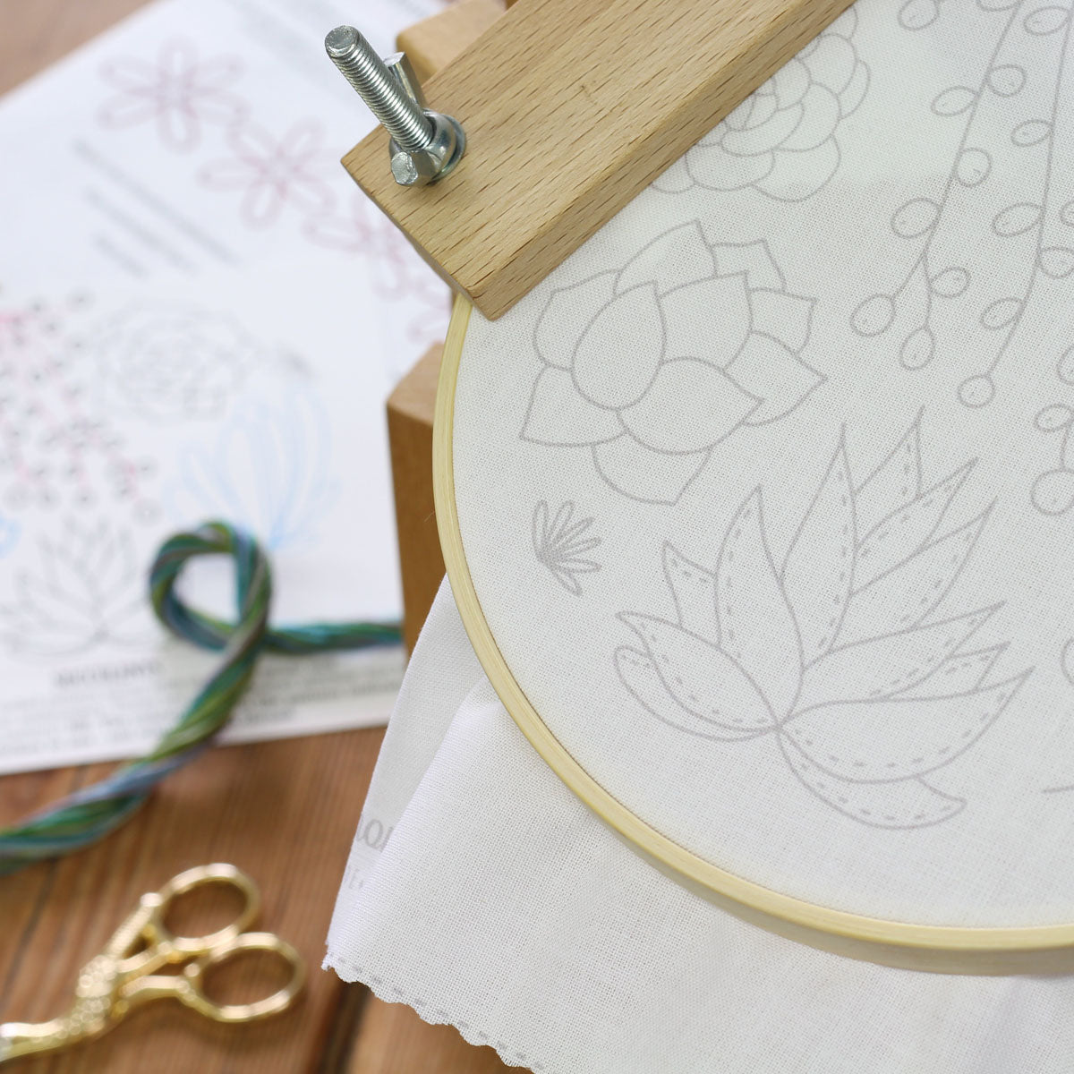 Succulents Hand Embroidery Kit