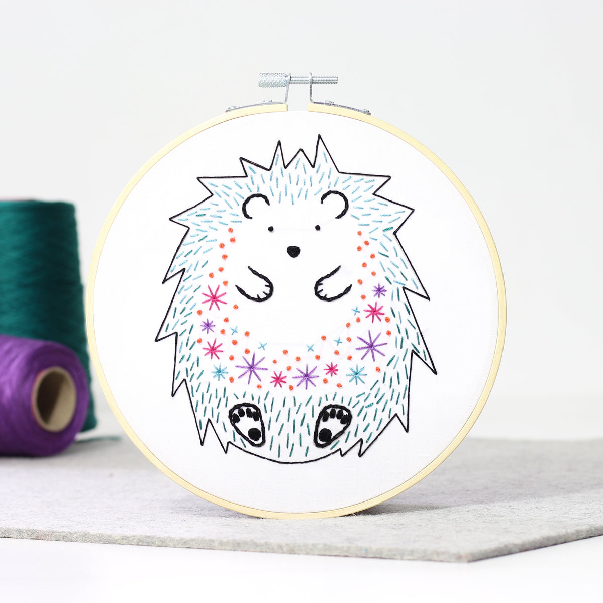 Hedgehog Contemporary Hand Embroidery Kit