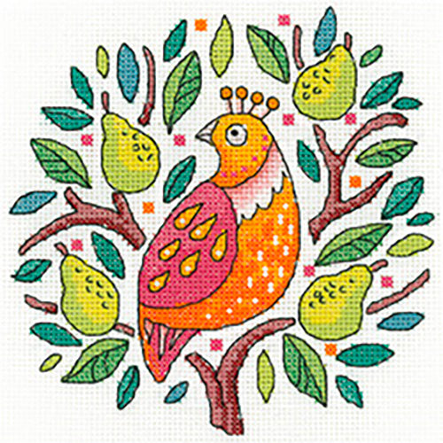 Partridge in a Pear Tree Cross Stitch Kit