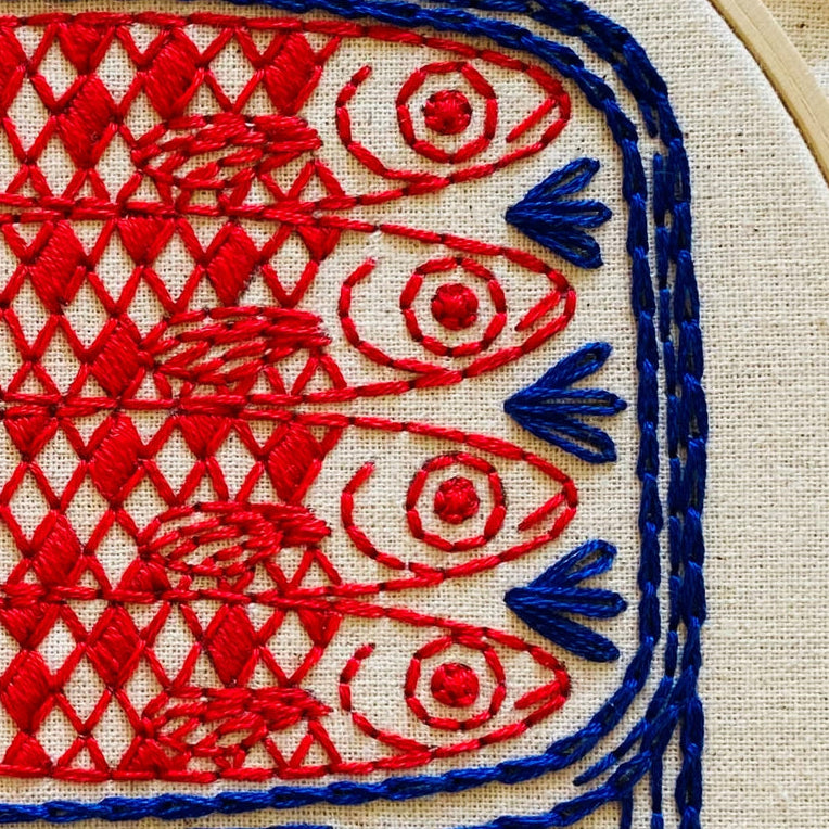 Sardines Hand Embroidery Kit