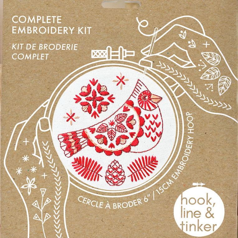 Cardinal Hand Embroidery Kit