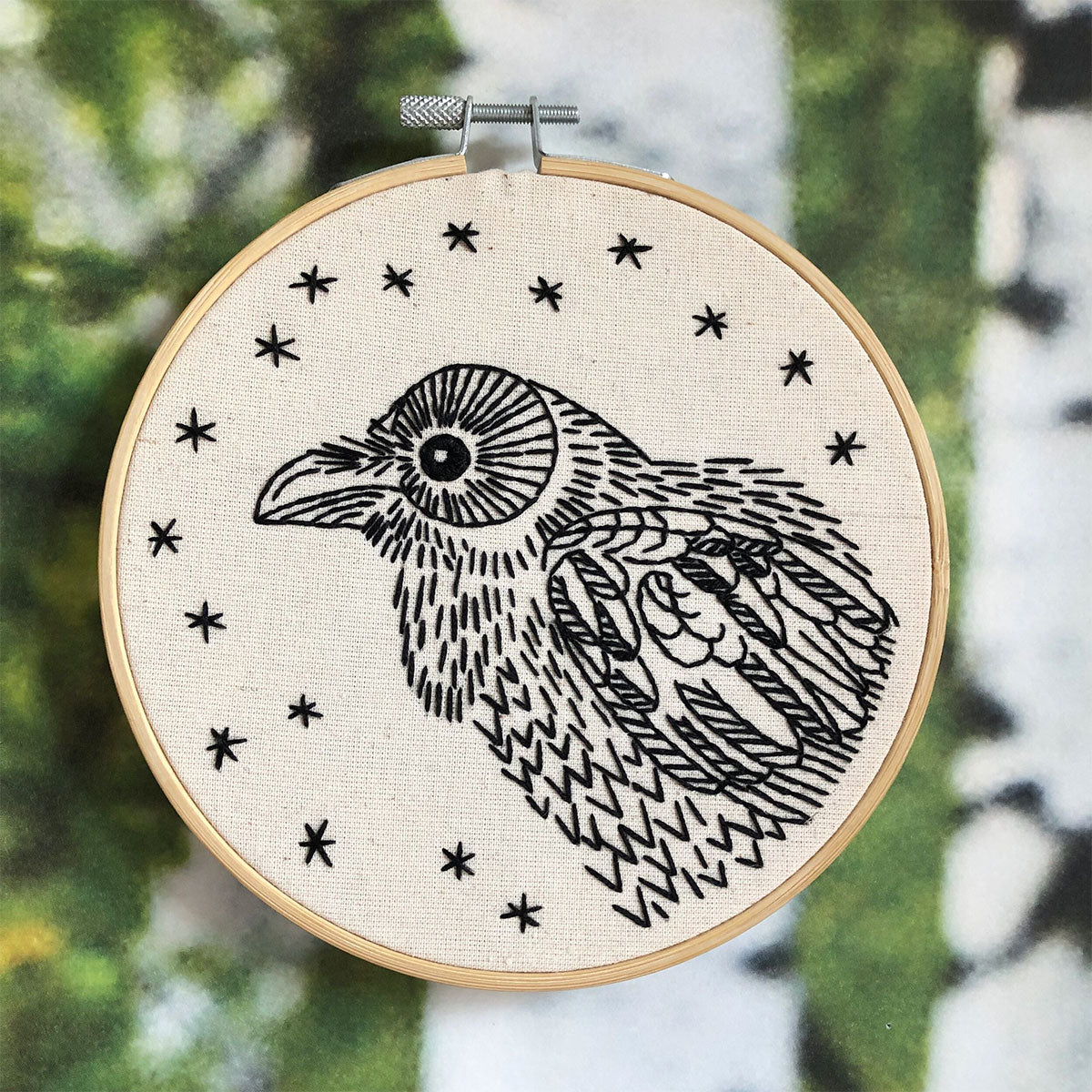 Nevermore Raven Hand Embroidery Kit