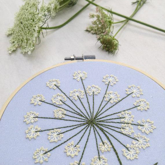 Queen Anne&#39;s Lace Hand Embroidery Kit