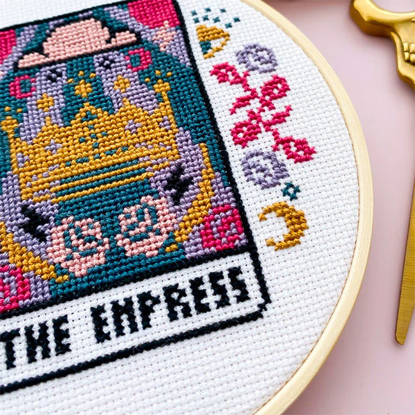 Tarot Card Self Cross Stitch Kit - The Empress