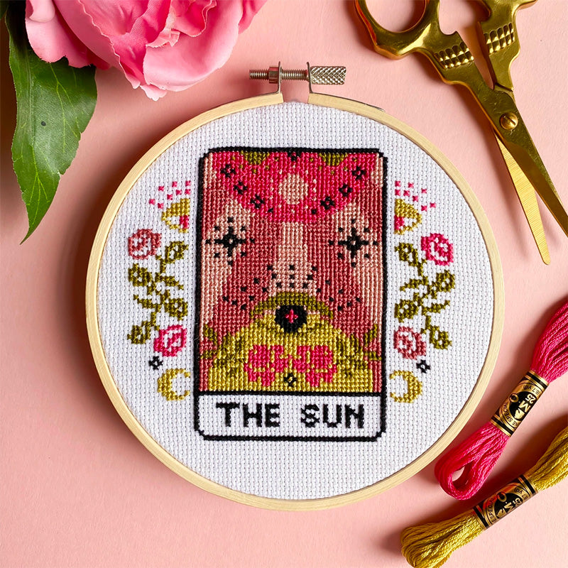 Tarot Card Self Cross Stitch Kit - The Sun