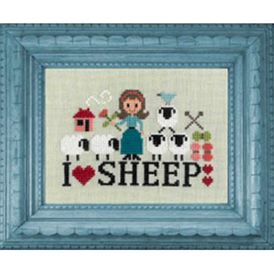 I Love Sheep Cross Stitch Pattern