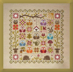 Patchwork Cats (Patchwork aux Chats) Cross Stitch Pattern