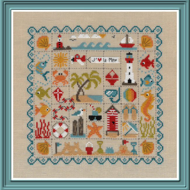 Patchwork Beach (Patchwork de la Plage) Cross Stitch Pattern - Stitched Modern patchwork-beach-patchwork-de-la-plage-cross-stitch-pattern-stitched-modern