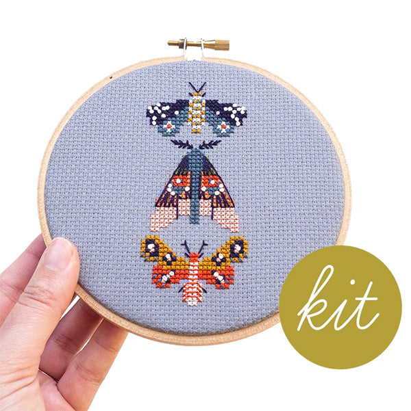 Moths Cross Stitch Kit
