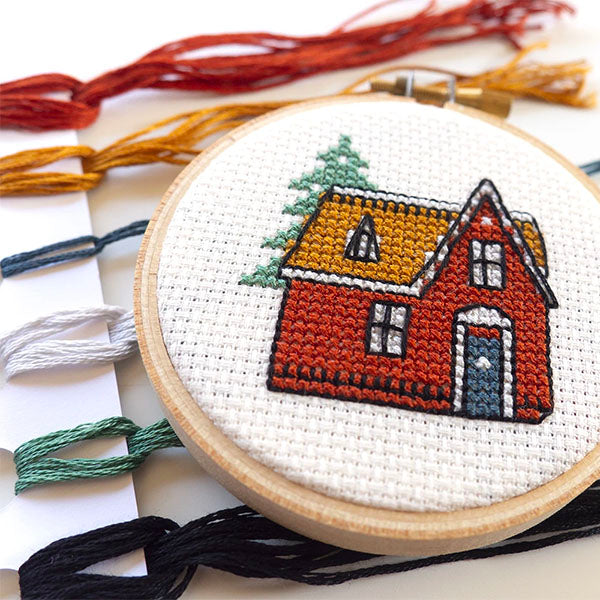 Vintage Cabin Cross Stitch Kit