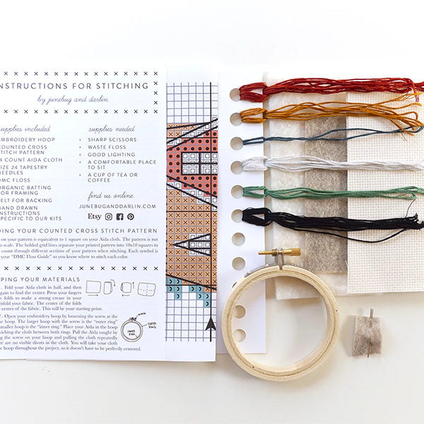 Vintage Cabin Cross Stitch Kit
