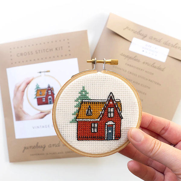 Vintage Cabin Cross Stitch Kit