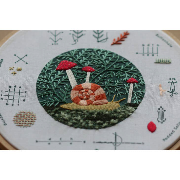 Hand Embroidery Stitch Sampler - Forest Floor