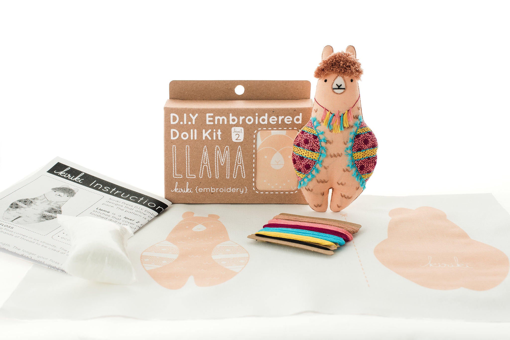 Llama 4-inch embroidery kit