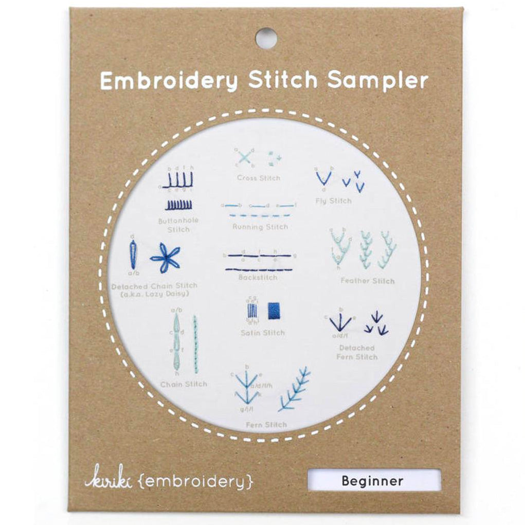 Hand Embroidery Stitch Sampler - Beginner Stitches
