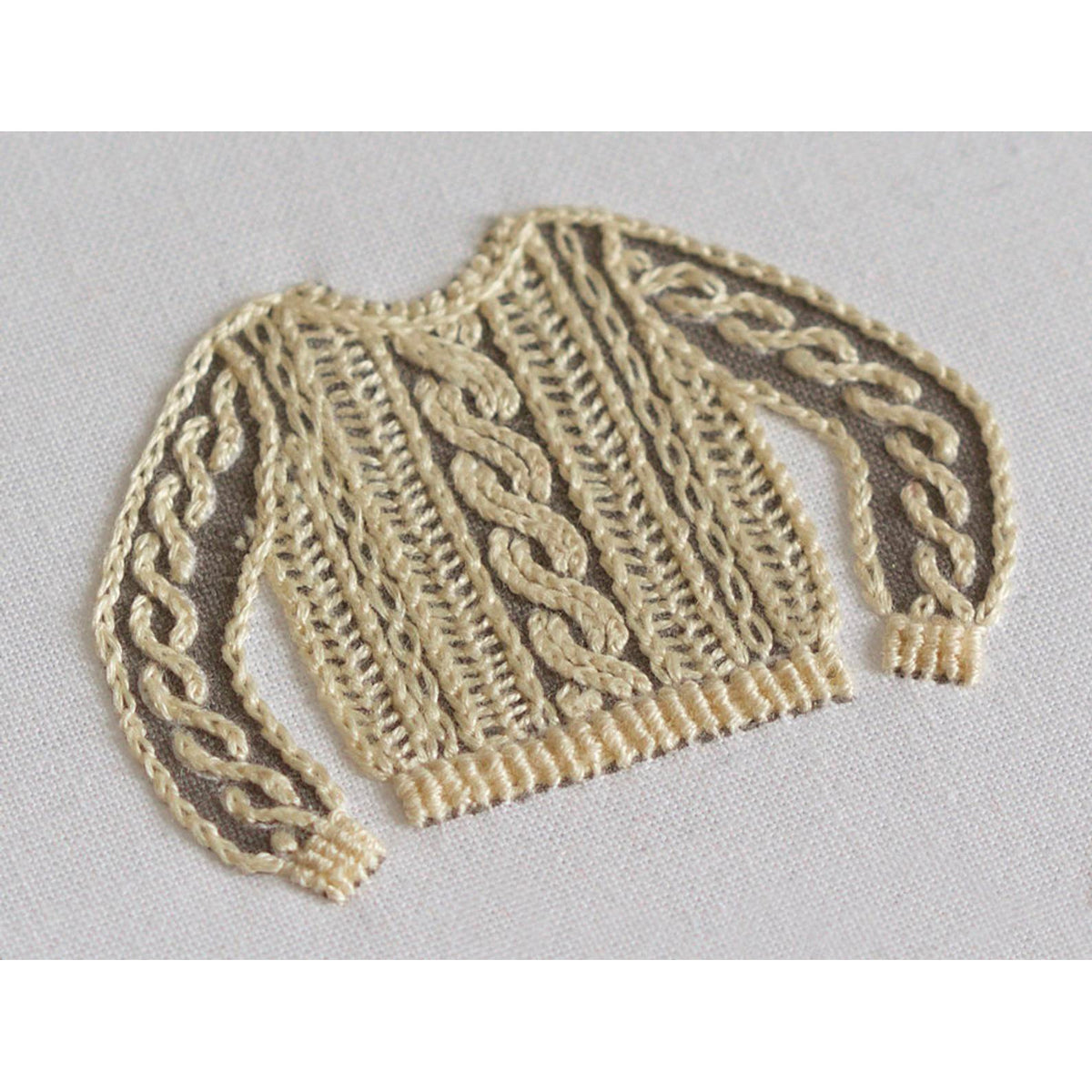 Hand Embroidery Stitch Sampler - Knit Sweater