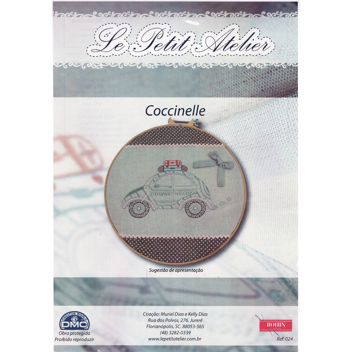 French Hand Embroidery Kit - Coccinelle (&quot;Ladybug&quot;)