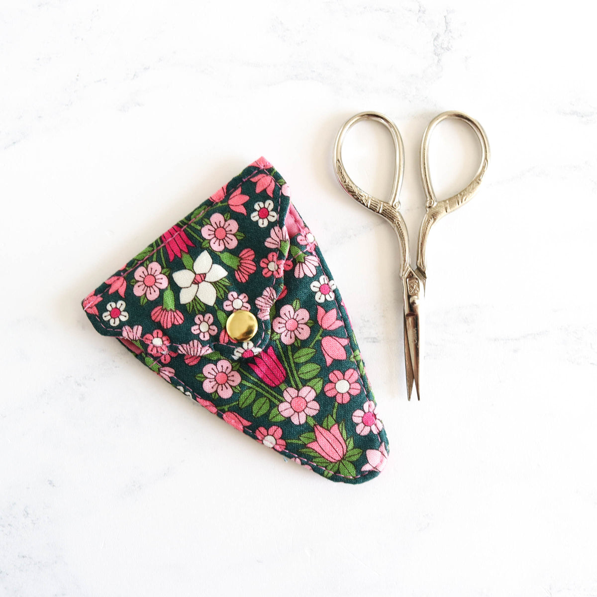Liberty of London Embroidery Scissors and Sheath - Hampstead Meadow-Stitched Modern
