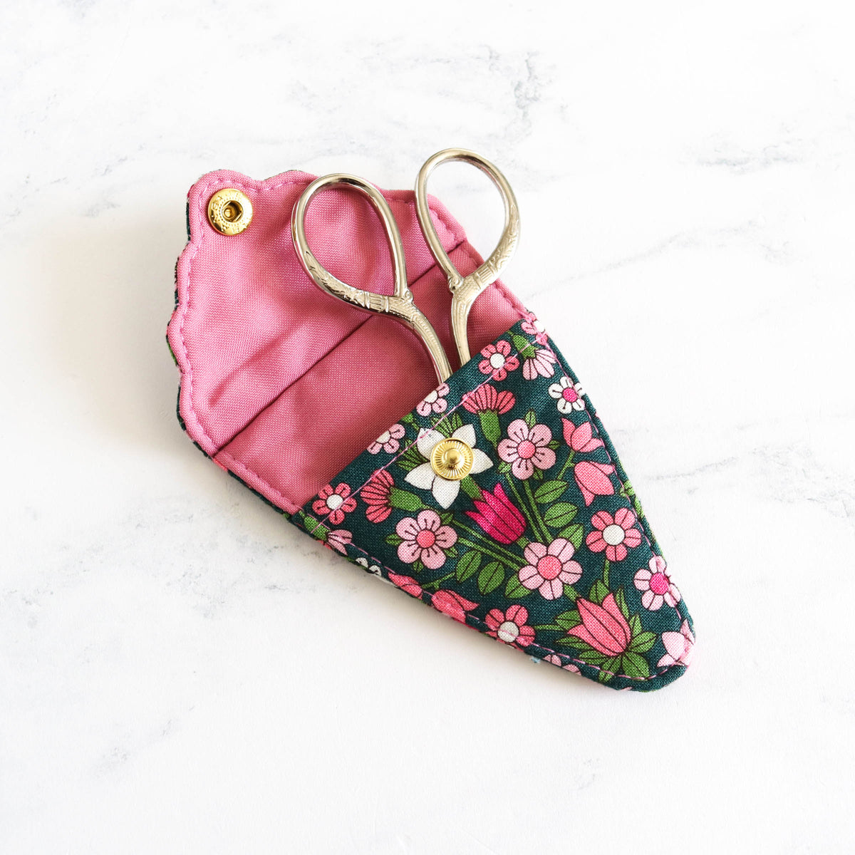 Liberty of London Embroidery Scissors and Sheath - Hampstead Meadow-Stitched Modern
