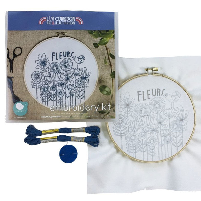 Lisa Congdon Hand Embroidery Kit - Fleurs