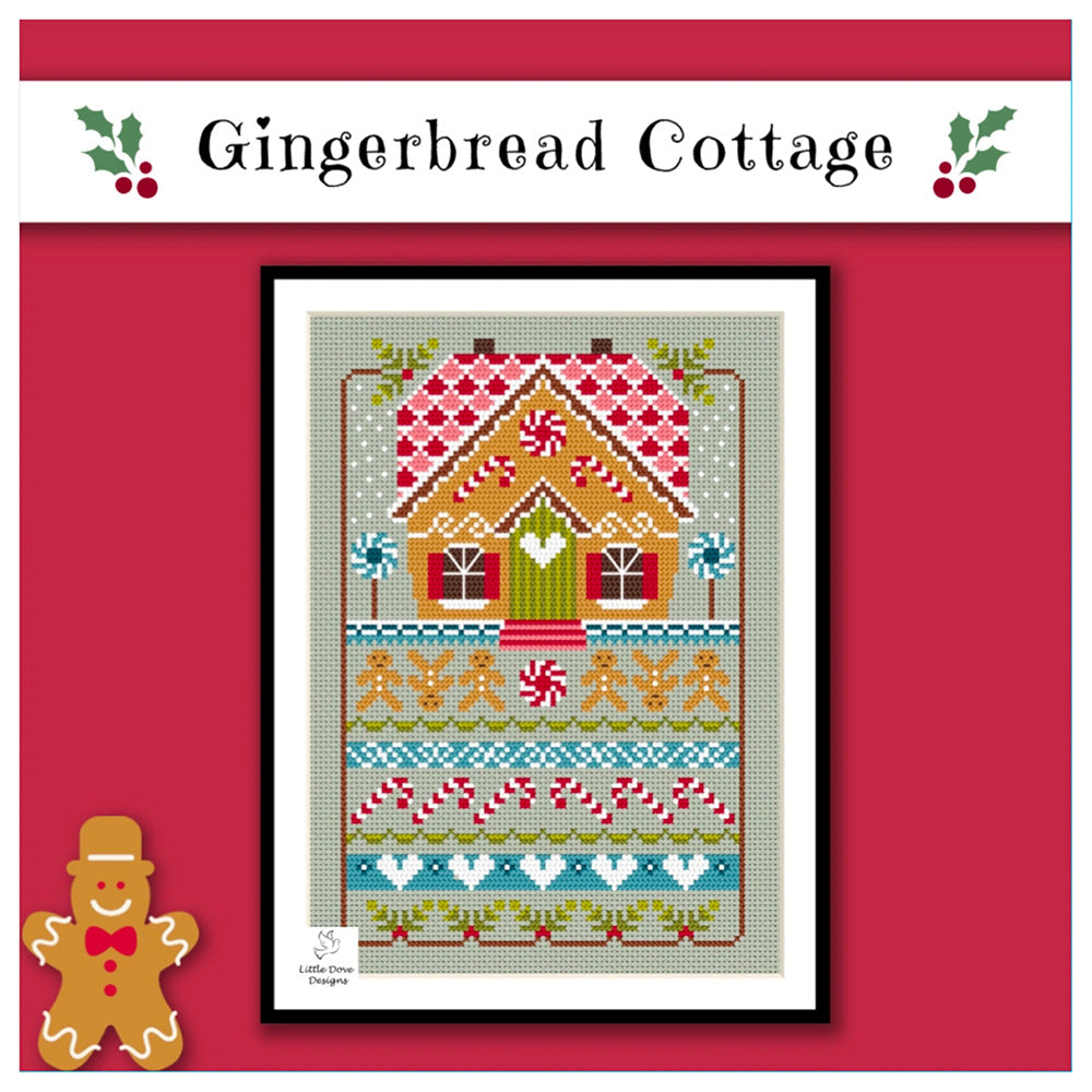 Gingerbread Cottage Cross Stitch Pattern