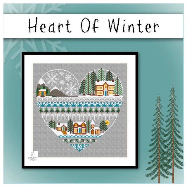 Heart of Winter Cross Stitch Pattern