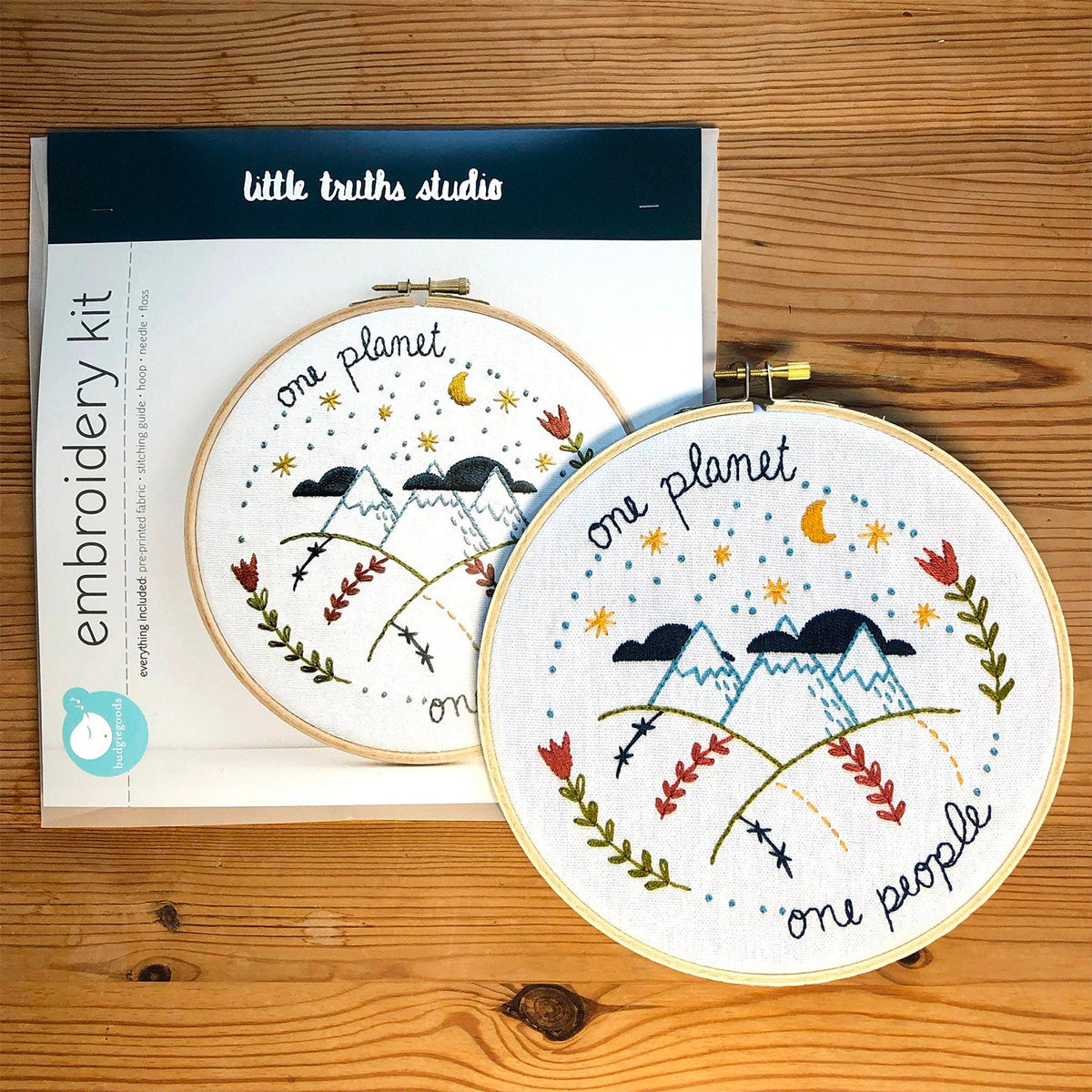 One Planet Hand Embroidery Kit