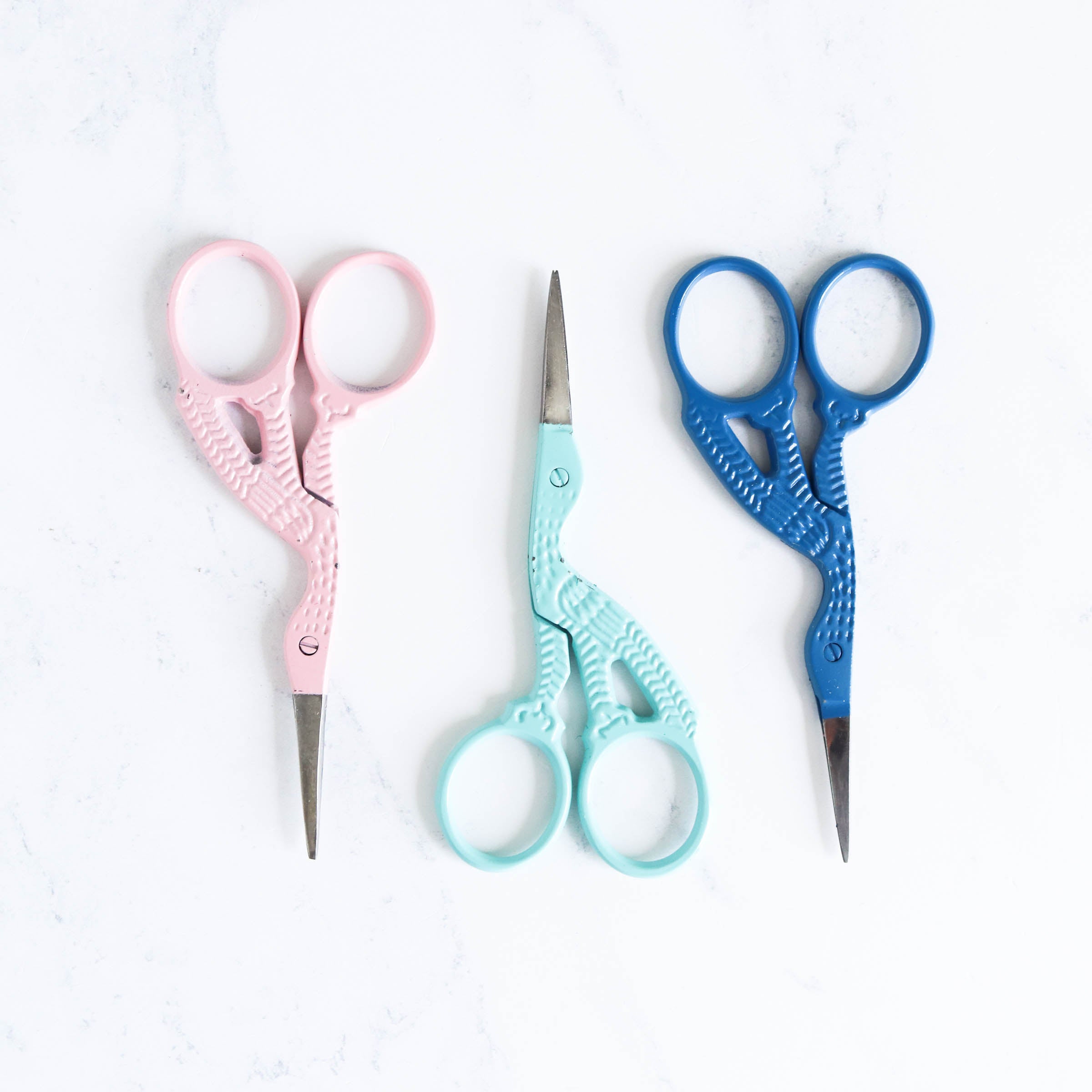 Blue Stork Embroidery Scissors