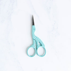 Metallic stork embroidery scissors - Stitched Modern