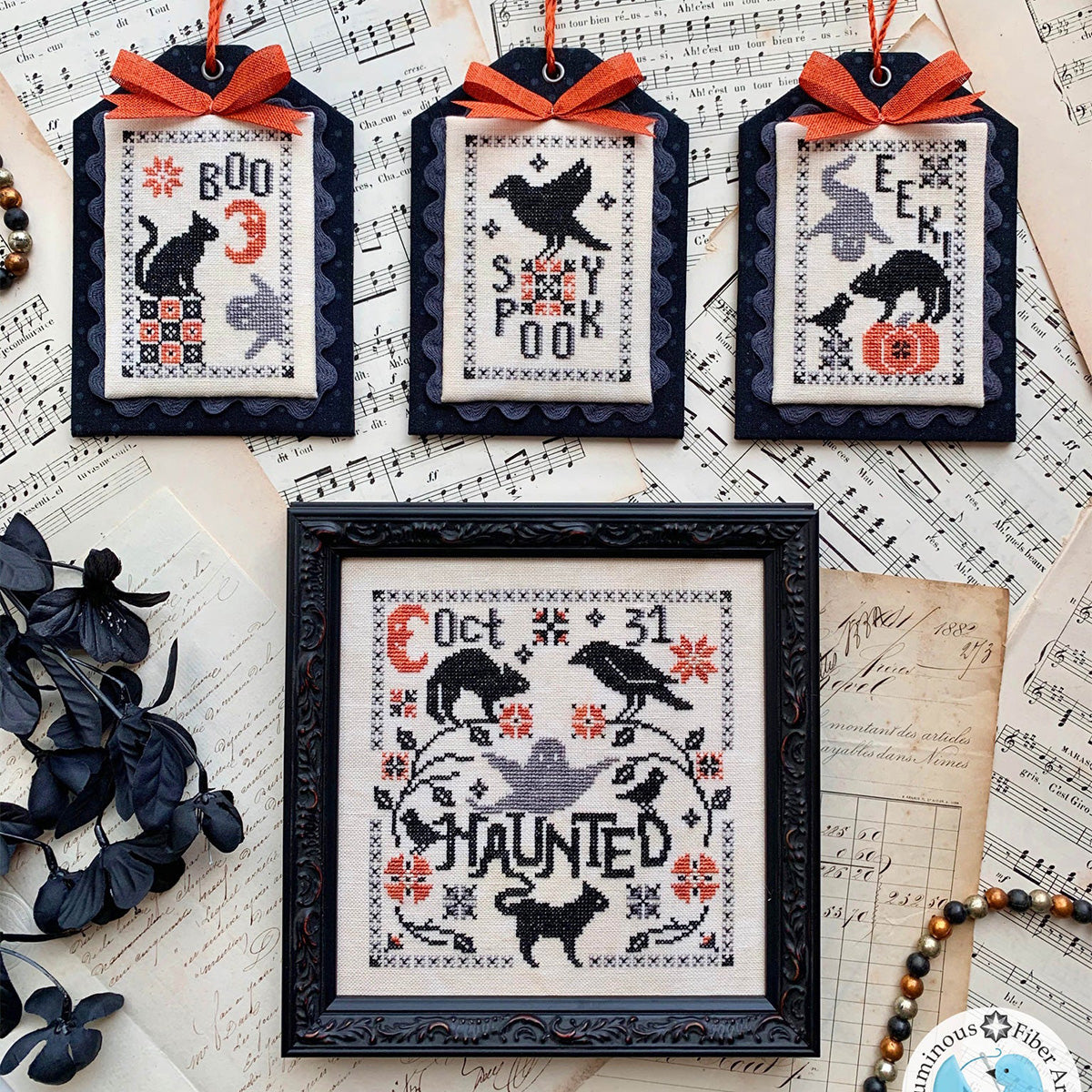 Haunted Cross Stitch Pattern - Stitched Modern