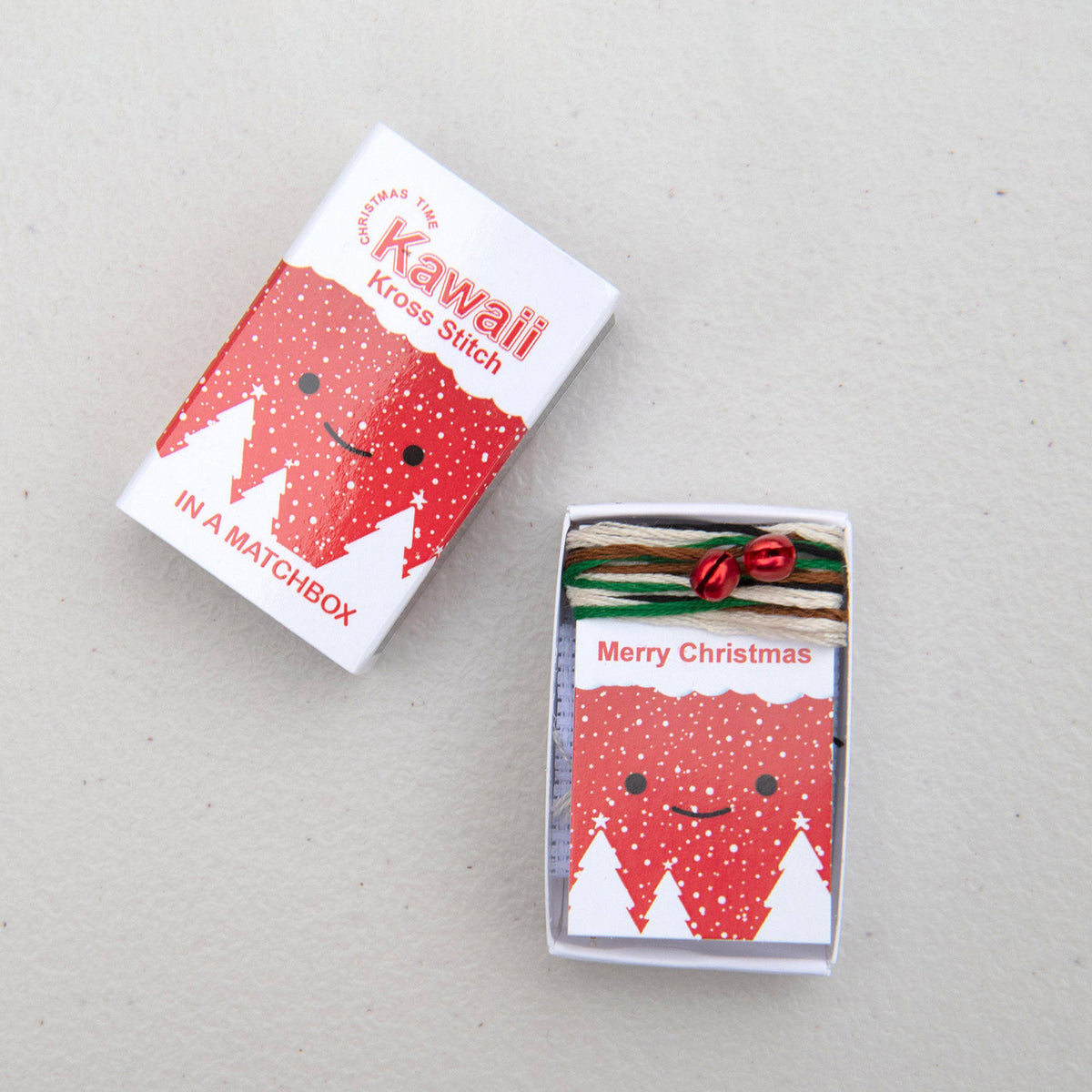 Mini Matchbox Cross Stitch Kit - Christmas Pudding