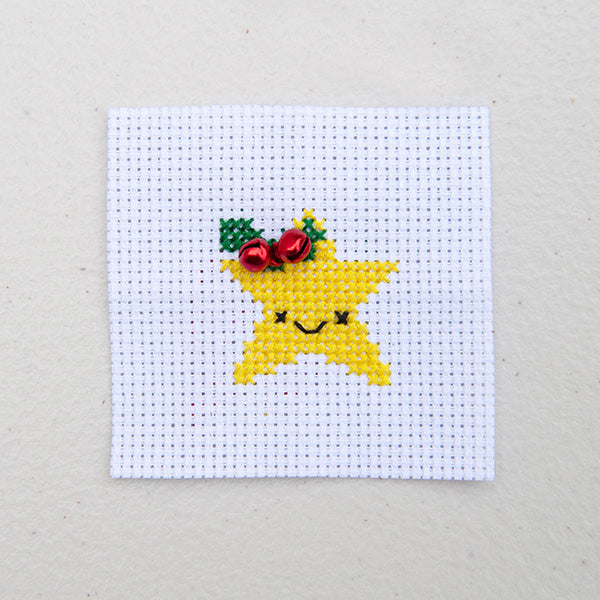 Mini Matchbox Cross Stitch Kit - Christmas Star