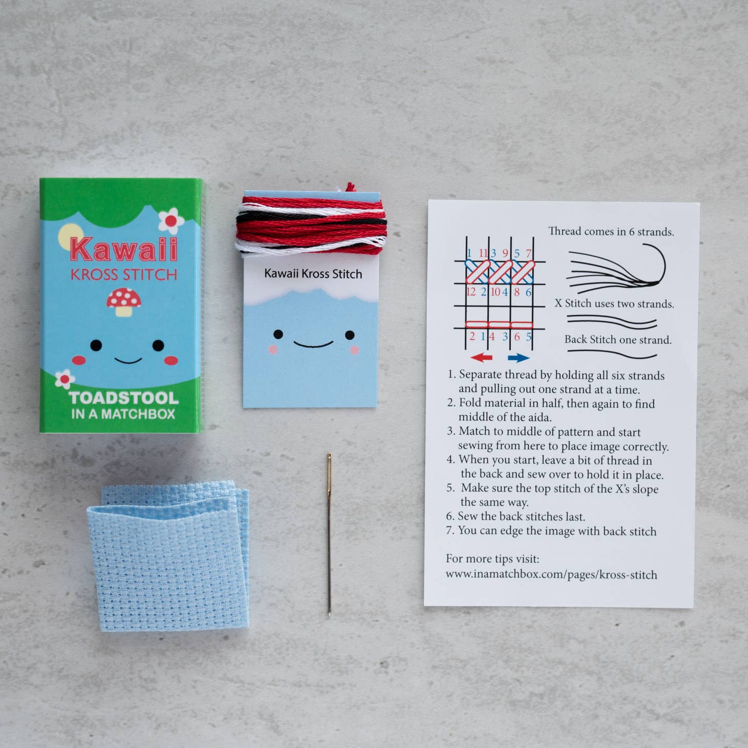 Mini Matchbox Christmas Cross Stitch Kits - Tadpoles and Tiddlers