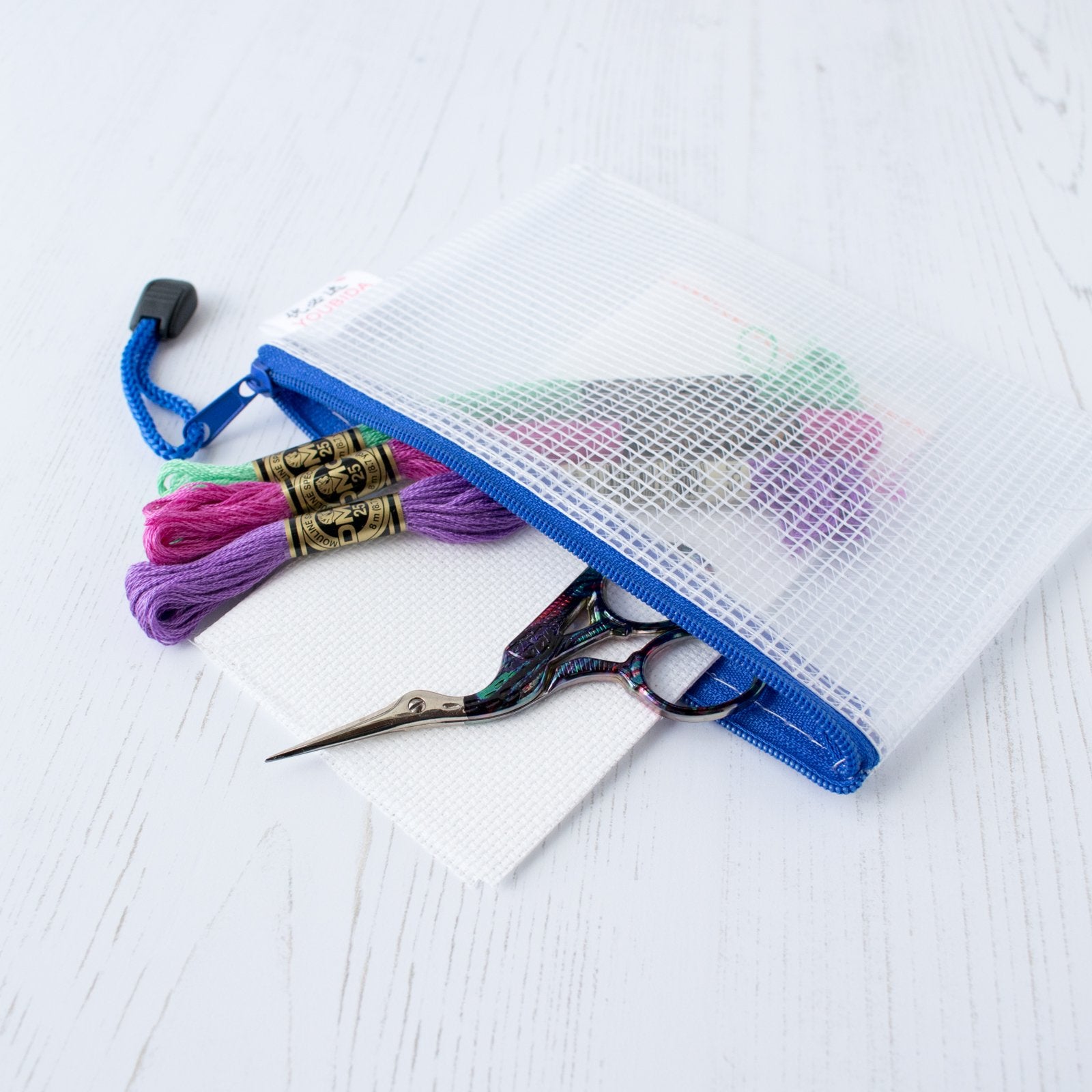 Mesh Zipper Project Bag - Medium - Stitched Modern