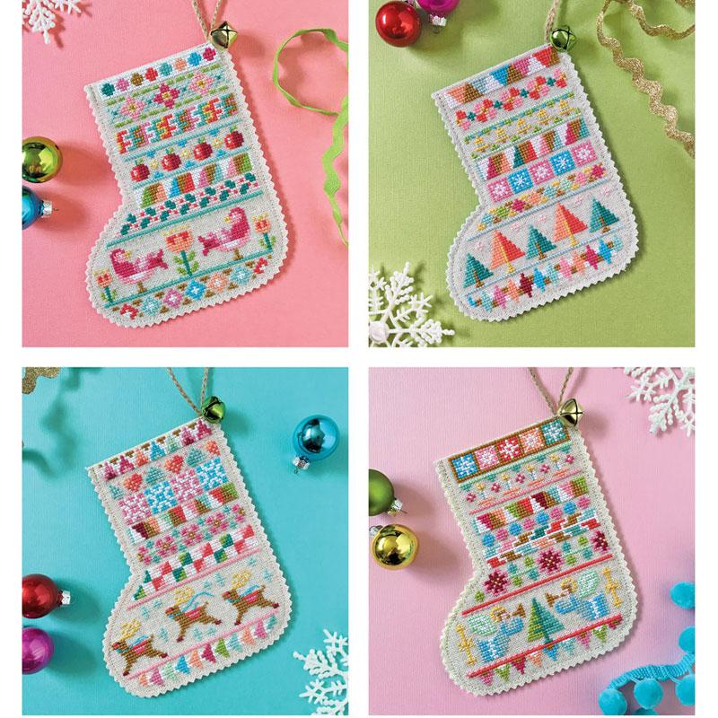 Mini Stockings Cross Stitch Pattern - Stitched Modern