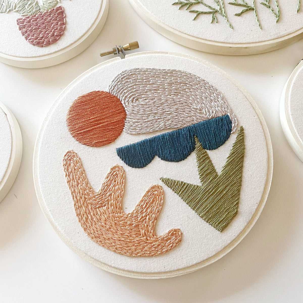 Minimal Desert Hand Embroidery Kit