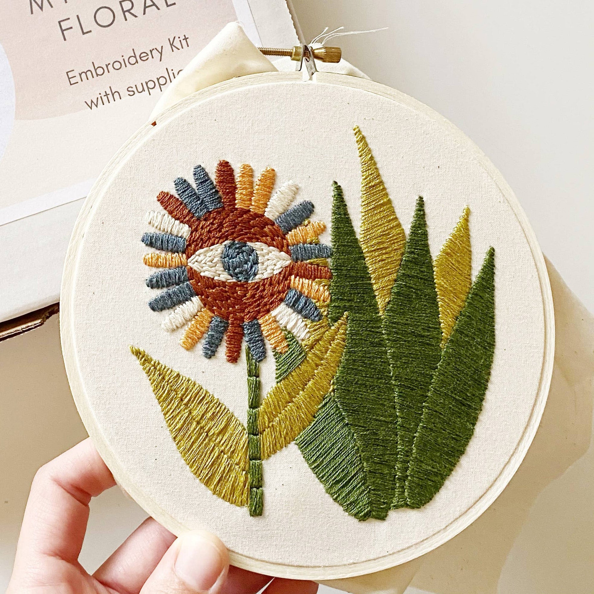 Flower Crown Hand Embroidery Kit - Stitched Modern